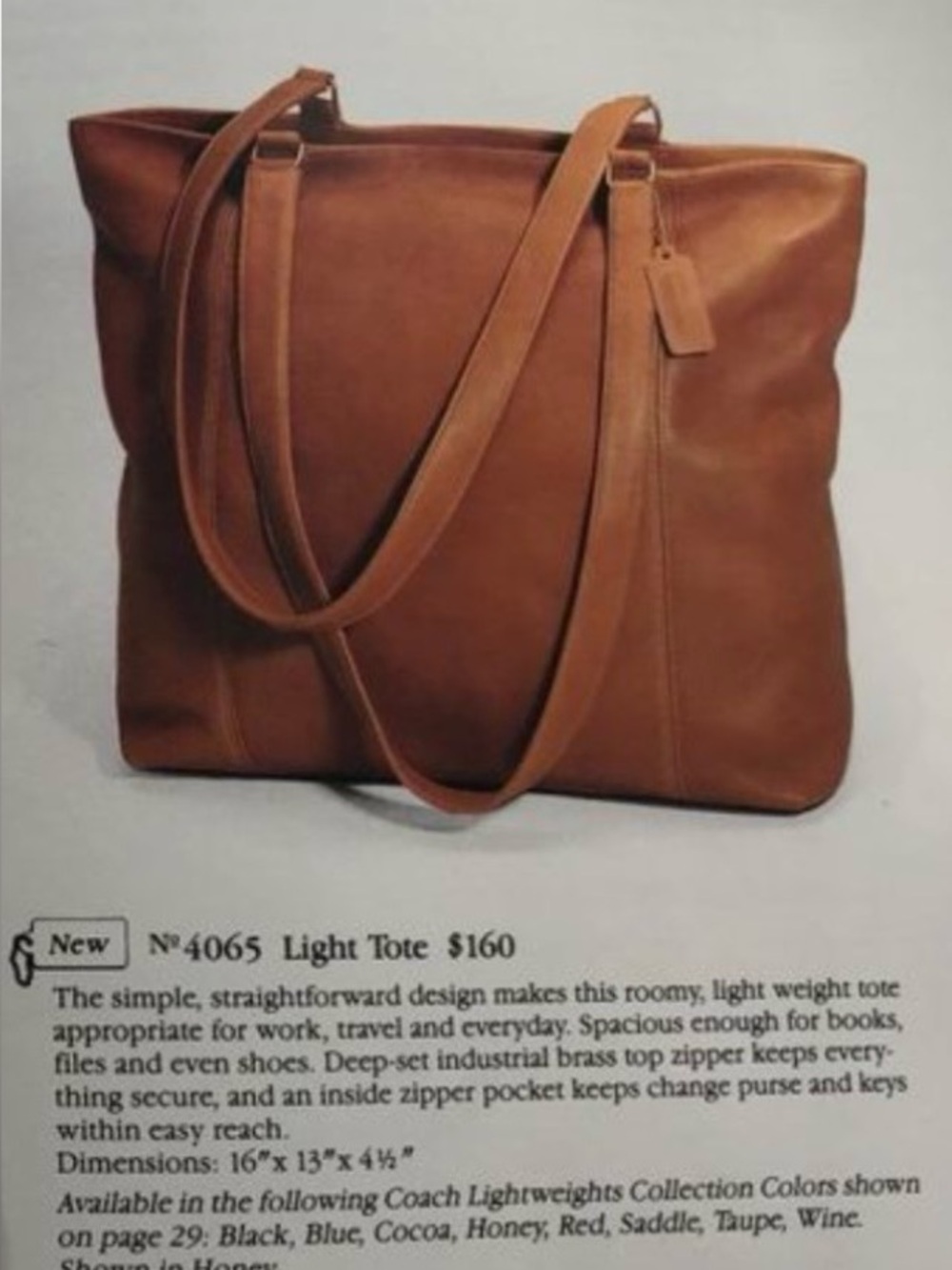 VTG Coach Light Tote | No. 4065 | Very Well  Loved | Wine | Late 80s - Early 90s - Picture 16 of 16
